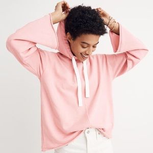 Madewell Pink Cropped Hoodie